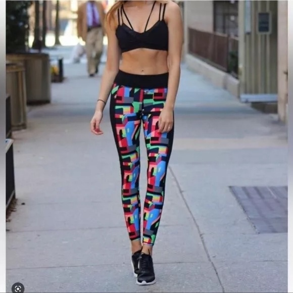 Sweaty Betty Women’s Santa Marta Geometric Athletic Run Tights Leggings Size XS - Picture 1 of 11